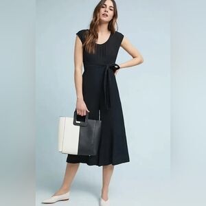 Anthropologie Abbey Wide-Leg Jumpsuit Size 0 Black
